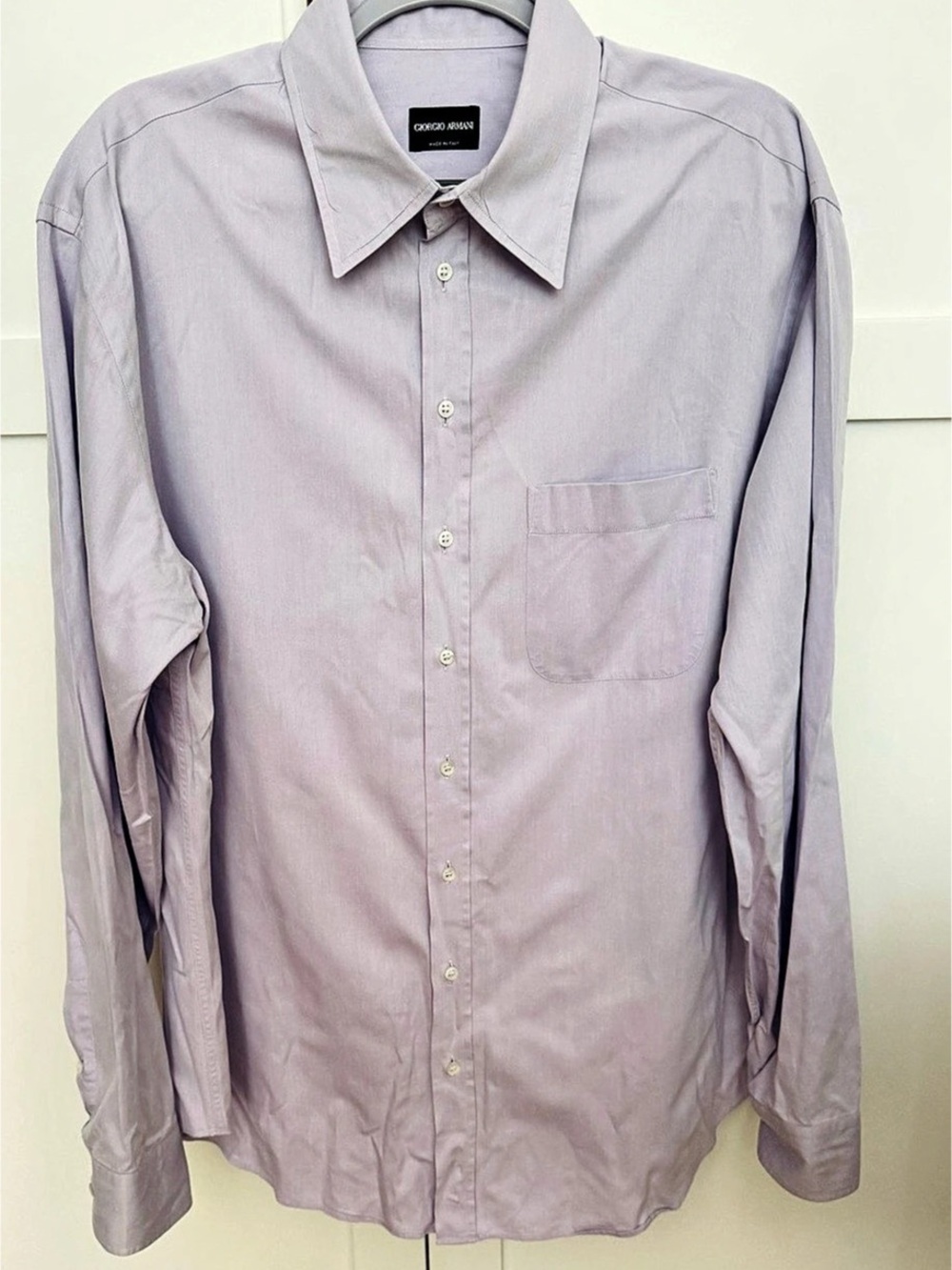 Giorgio Armani Men's Long Sleeve Dress Shirt in Purple Like New Size Xal